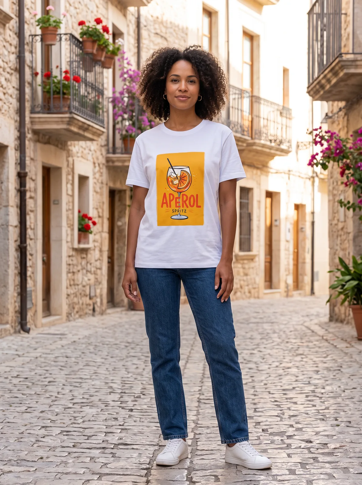 Remera en modelo