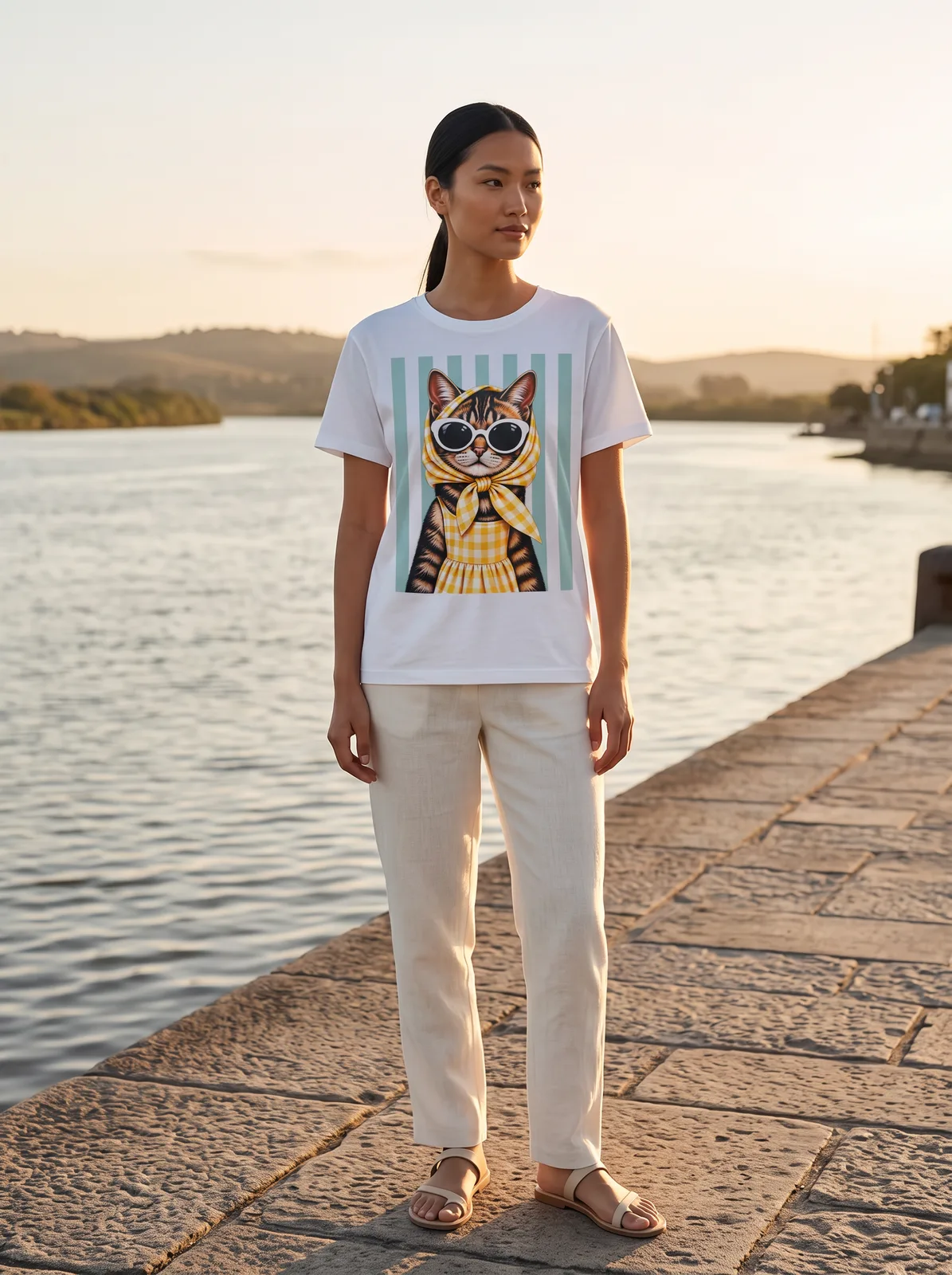 Remera en modelo