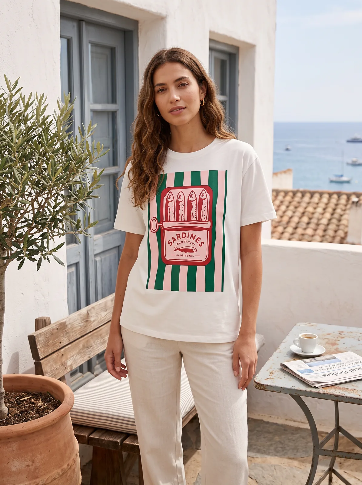 Remera en modelo