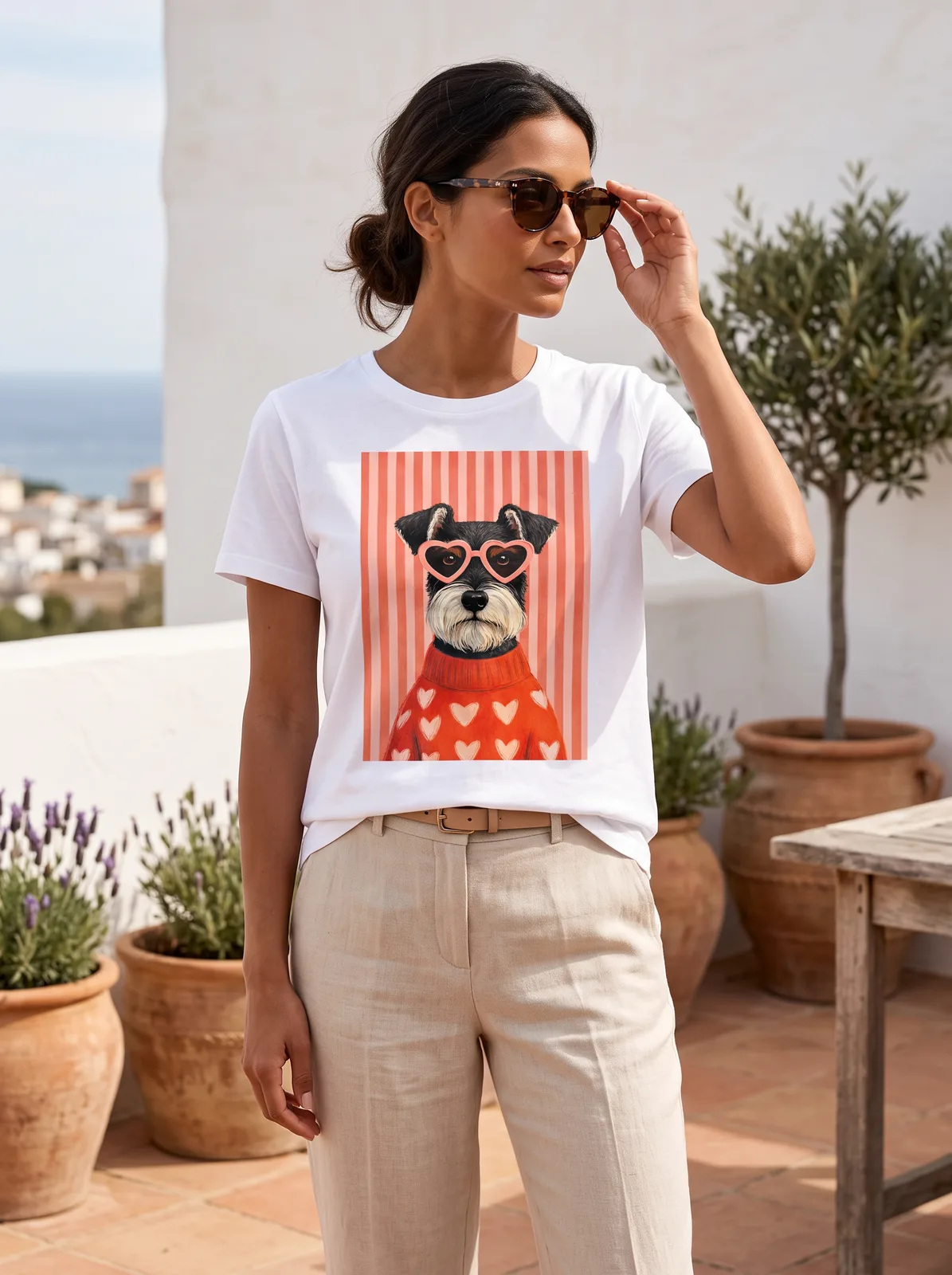 Remera en modelo