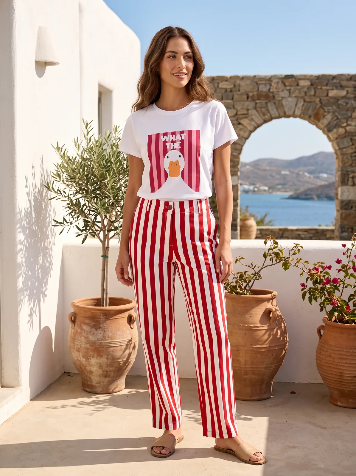Remera duck en modelo